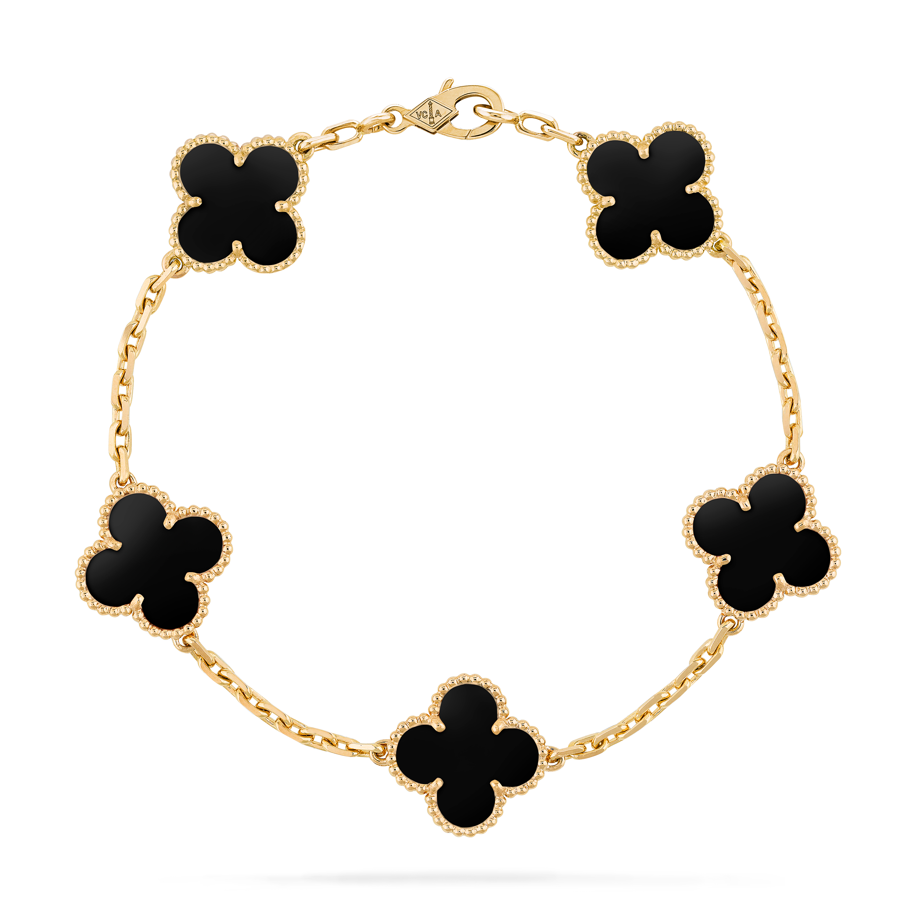 Pulsera Vintage Alhambra 5 Motivos Oro Amarillo 750 1000 nice Van 
