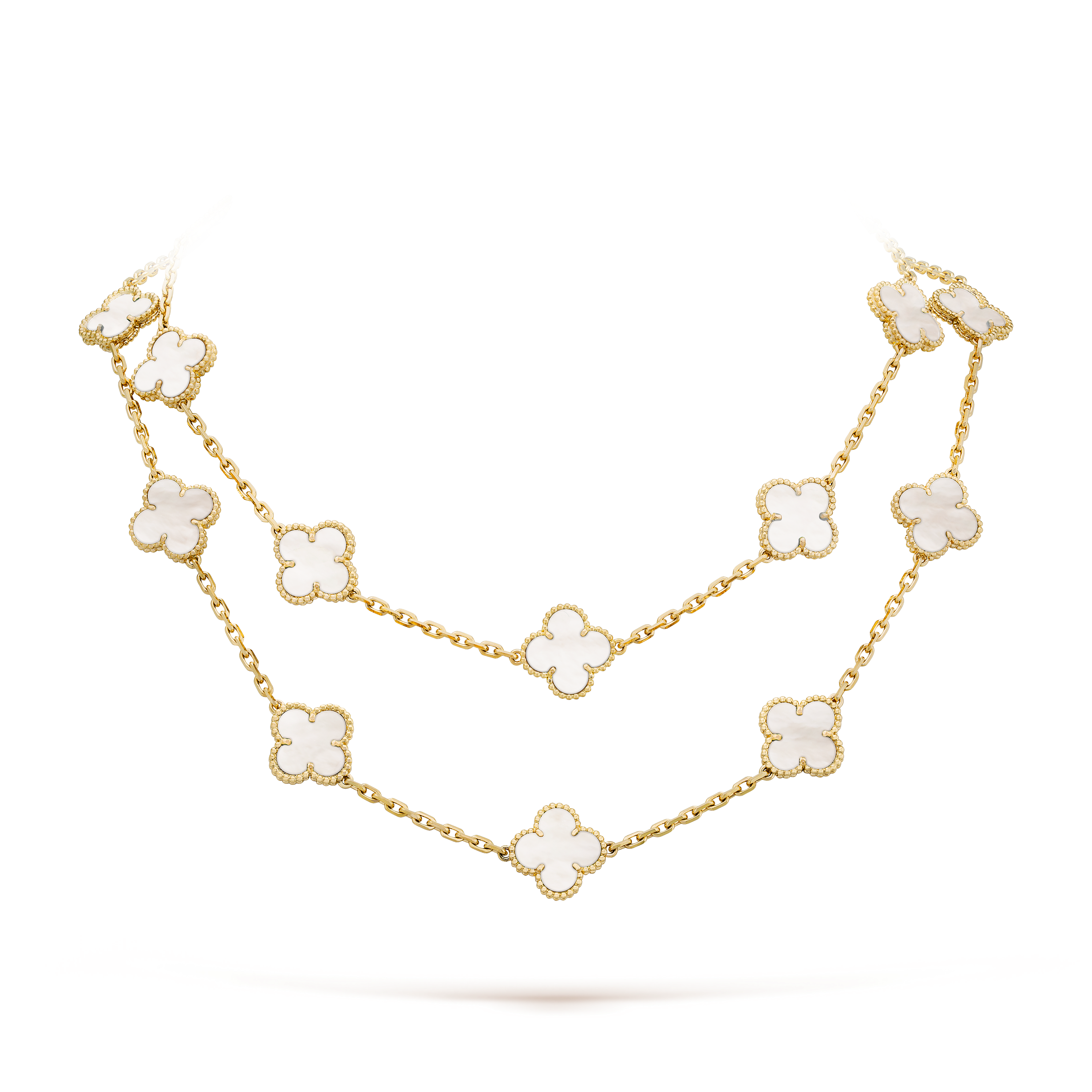 van cleef's 20 motif alhambra necklace