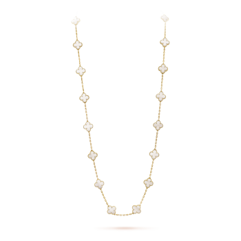 ヴィンテージ アルハンブラ ロングネックレス、20モチーフ 18K 