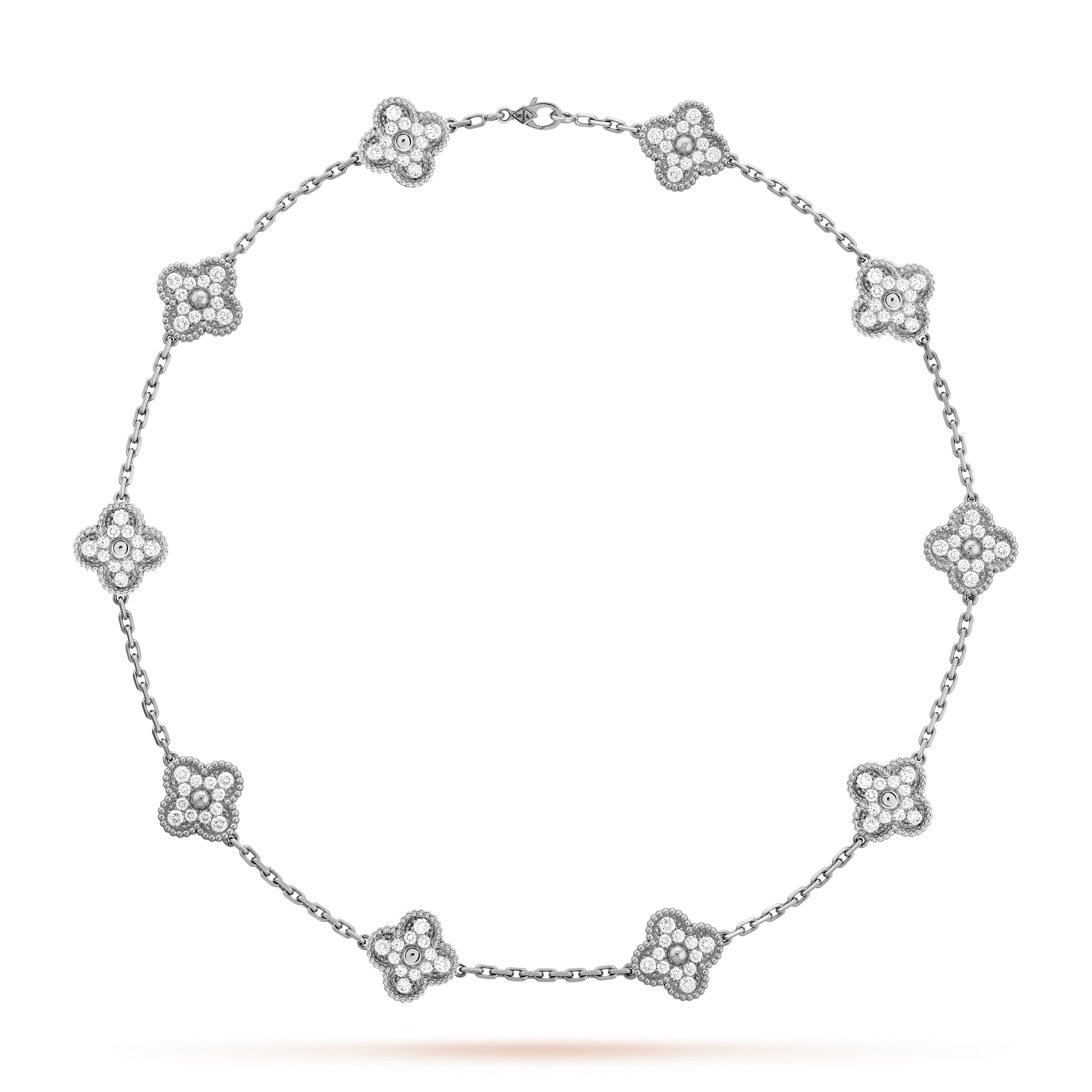 van cleef alhambra diamond necklace