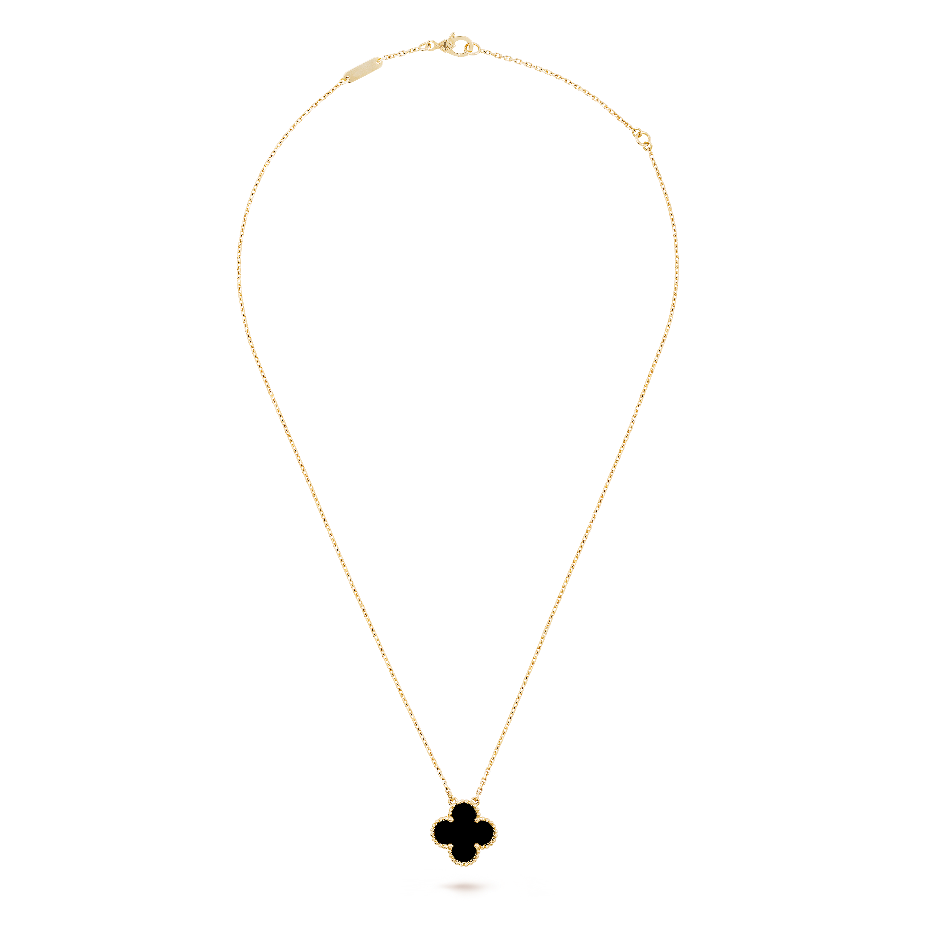 van cleef black alhambra necklace