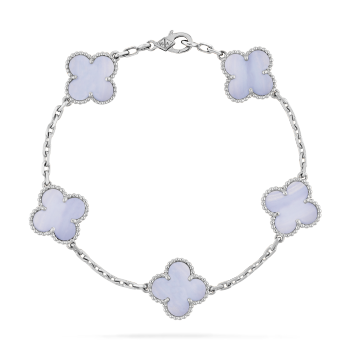 Lucky Alhambra bracelet, 4 motifs 18K yellow gold, Carnelian