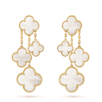 ピュア アルハンブラ ピアス 18K イエローゴールド, マザー オブ