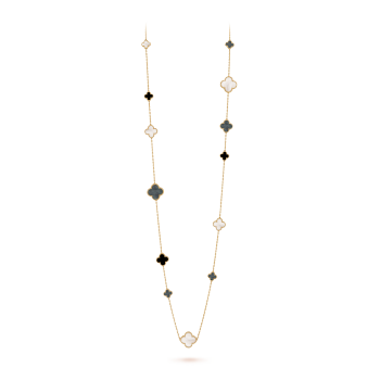 Van Cleef & Arpels 10 Motif Alhambra Rose Gold Necklace – Van Rijk