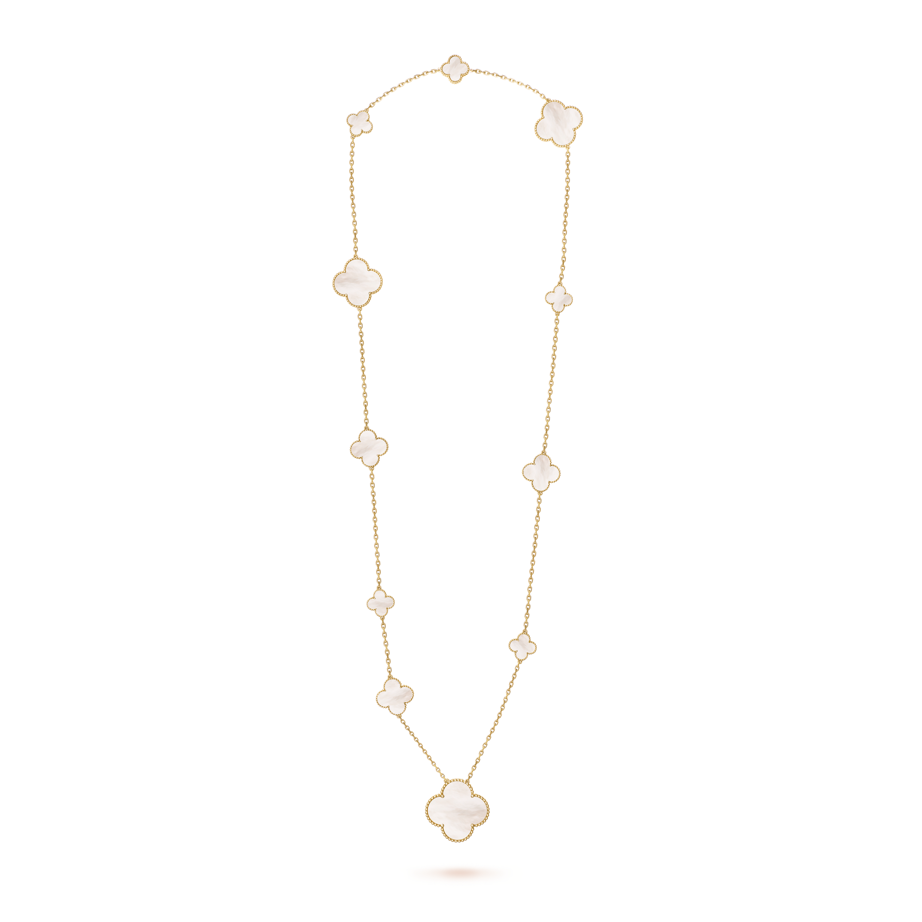 Magic Alhambra long necklace, 1 motif 18K yellow gold - Van Cleef