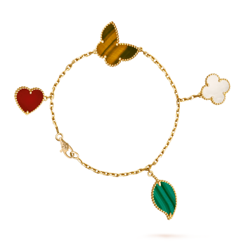 ラッキー アルハンブラ ロングネックレス、12モチーフ 18K