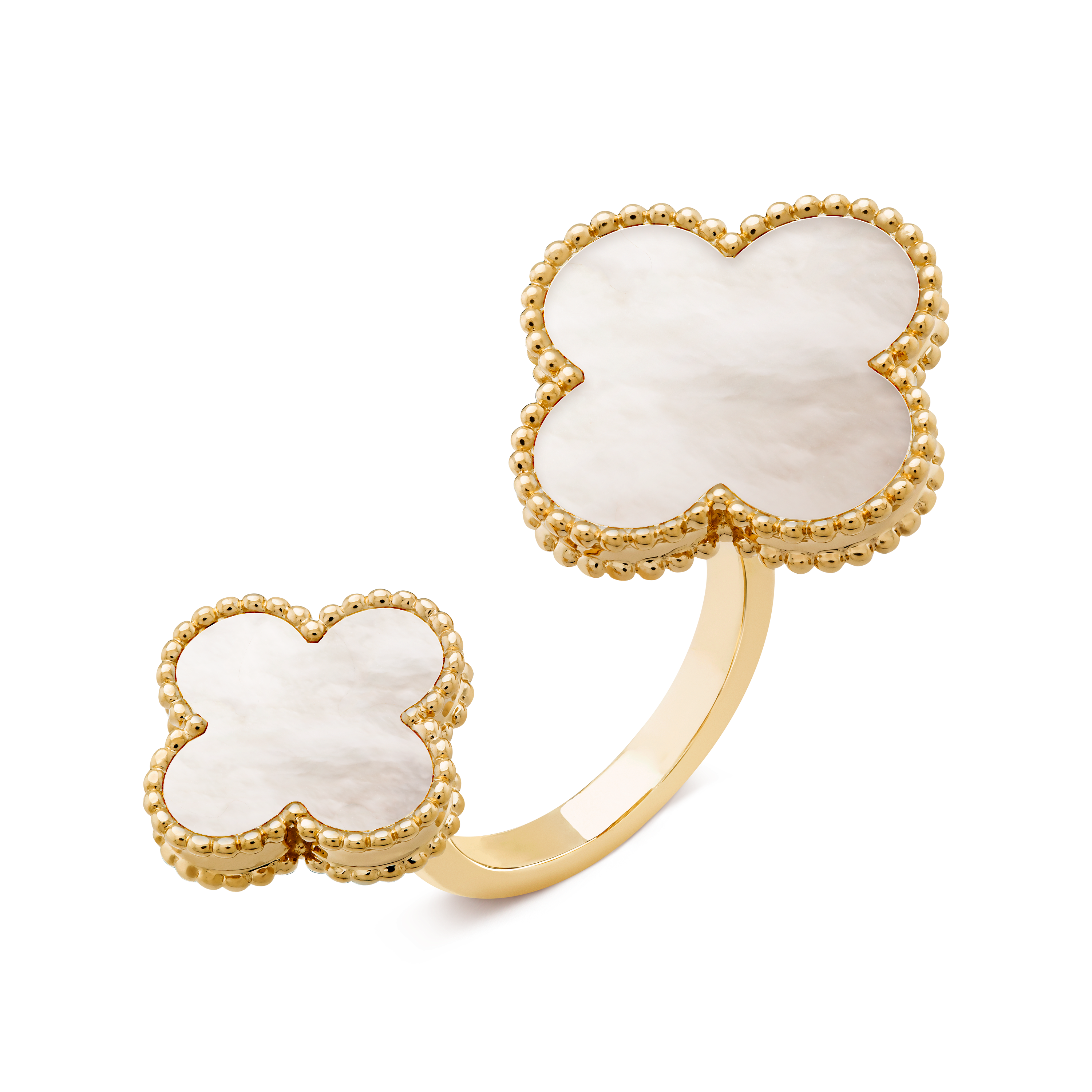 Magic Alhambra Between the Finger ring 18K yellow gold, Mother-of