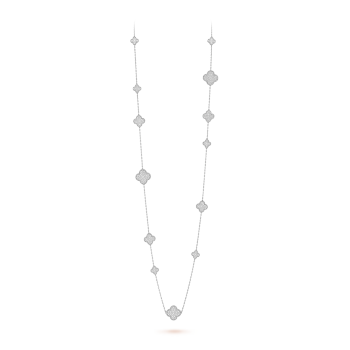 ヴィンテージ アルハンブラ ネックレス、10モチーフ 18K
