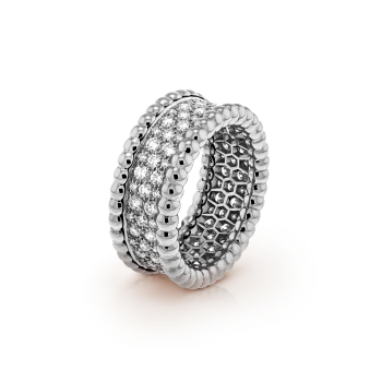 VCARN9Q000 - Perlée diamonds ring, 3 rows