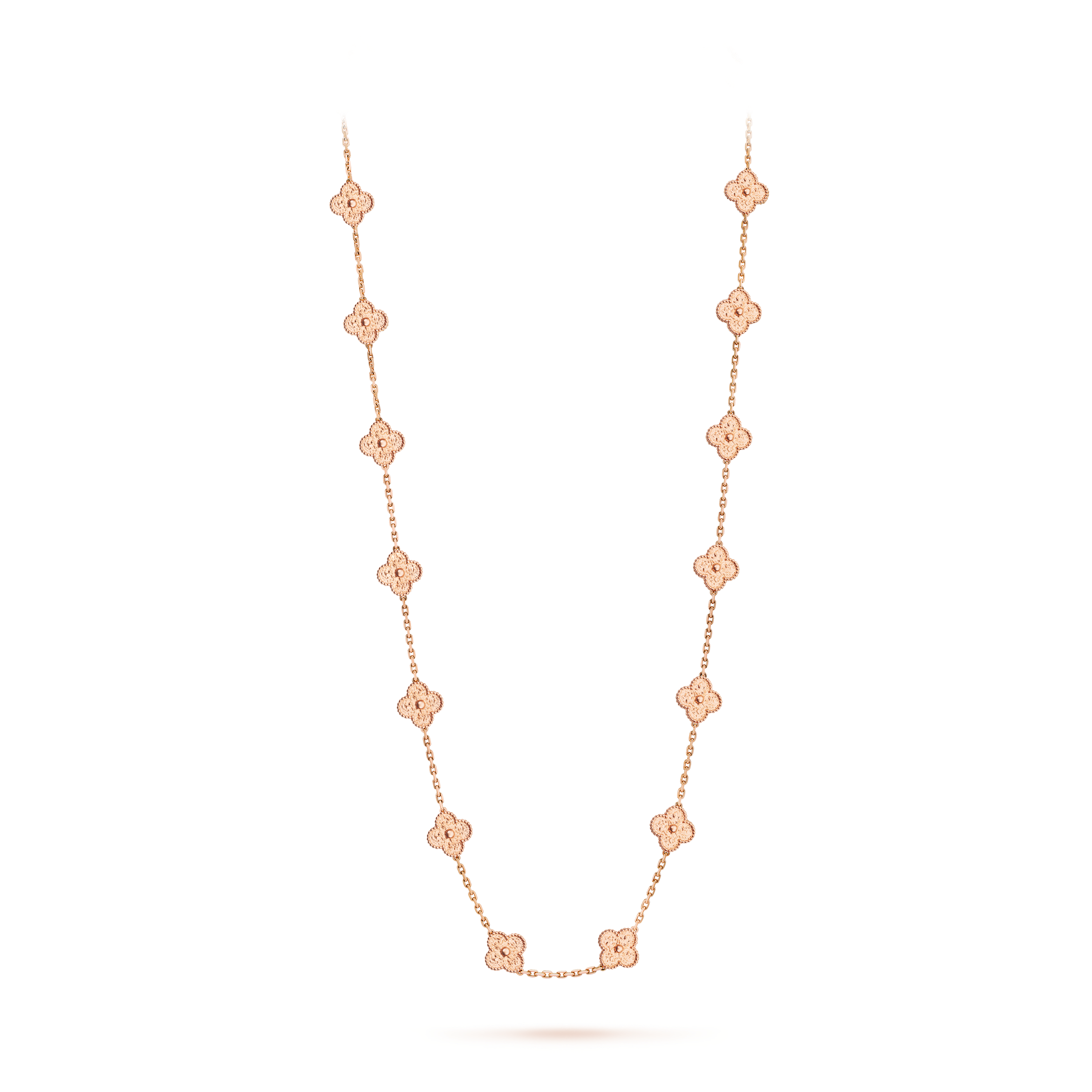 van cleef necklace rose gold