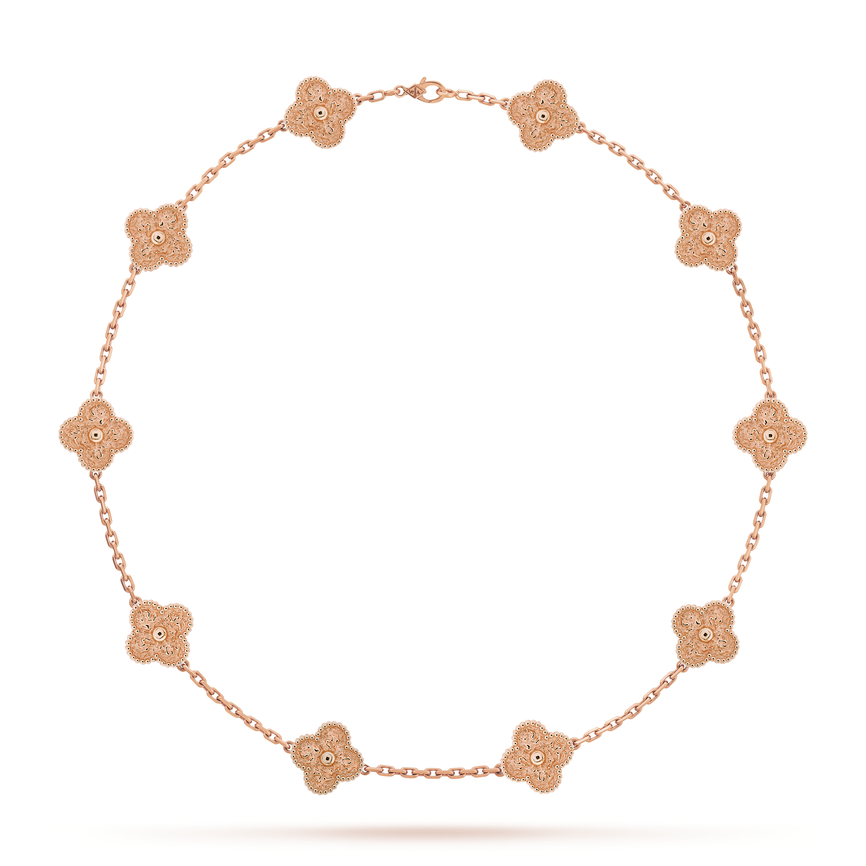 van cleef necklace rose gold