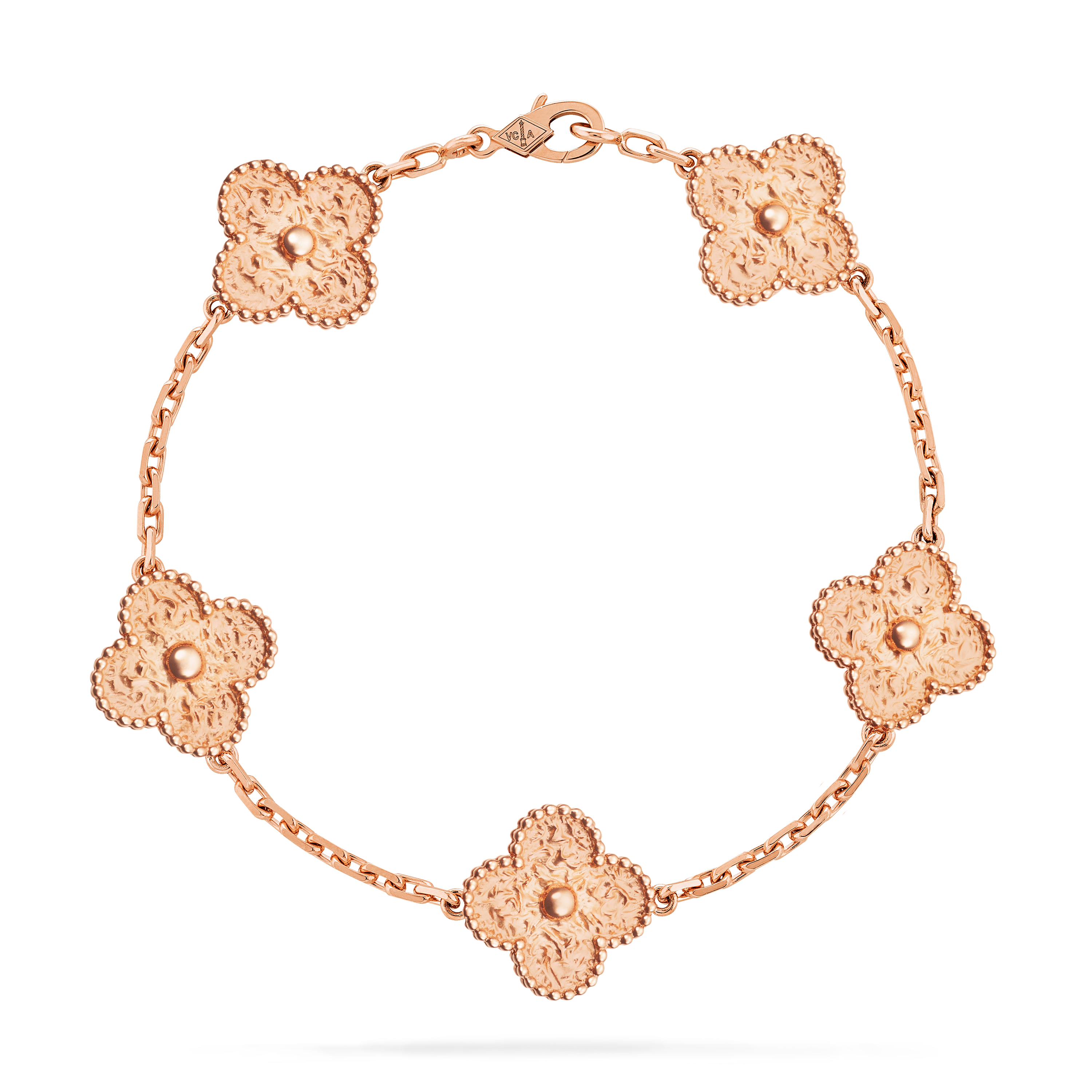 Vintage Alhambra bracelet, 5 motifs 18K rose gold - Van Cleef & Arpels