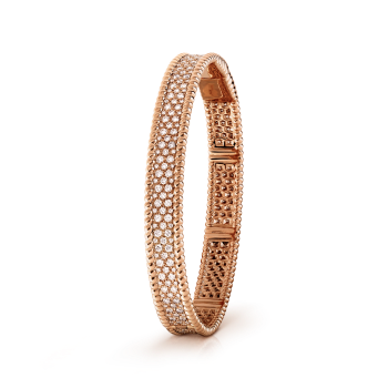 VCARN9WF00 - Bracelet Perlée diamants, 3 rangs, moyen modèle