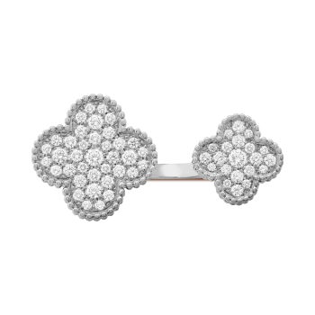 Magic Alhambra Between the Finger ring, Diamond:58 stones, 1.59 carats, THREE_FOURTH, Jewelry Ring