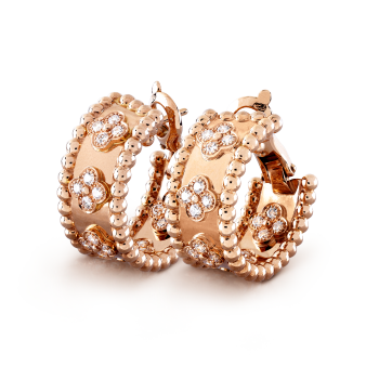 Perlée clovers hoop earrings