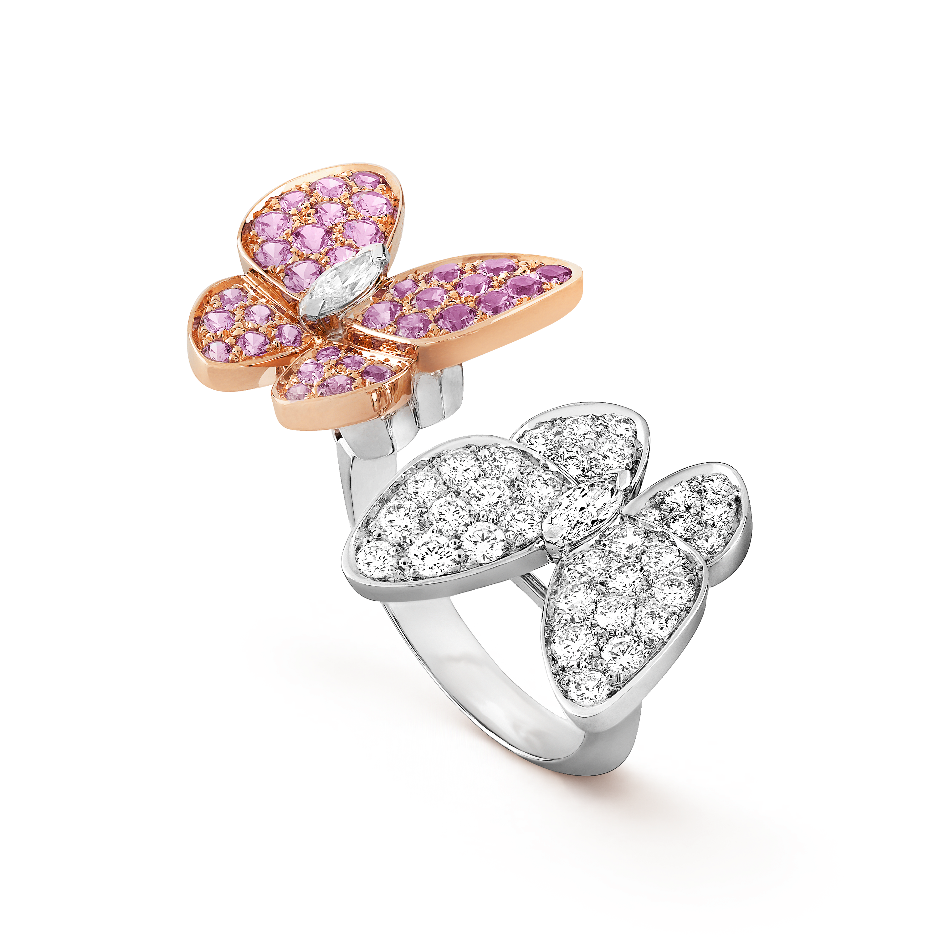 van cleef two butterfly ring