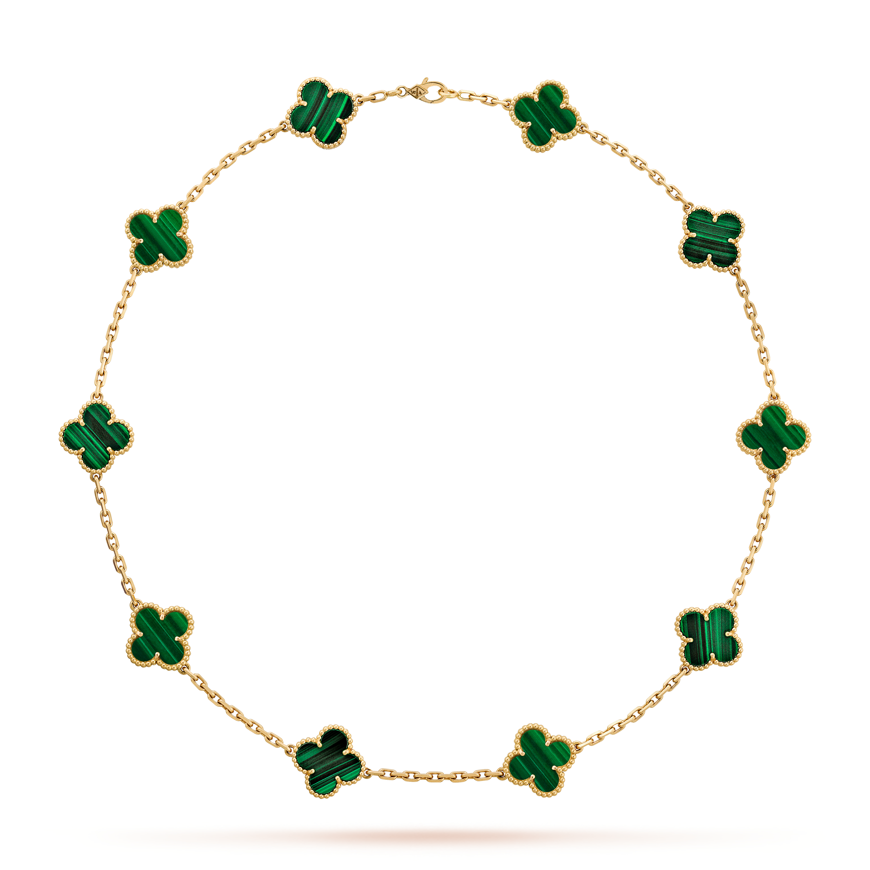 van cleef green alhambra necklace