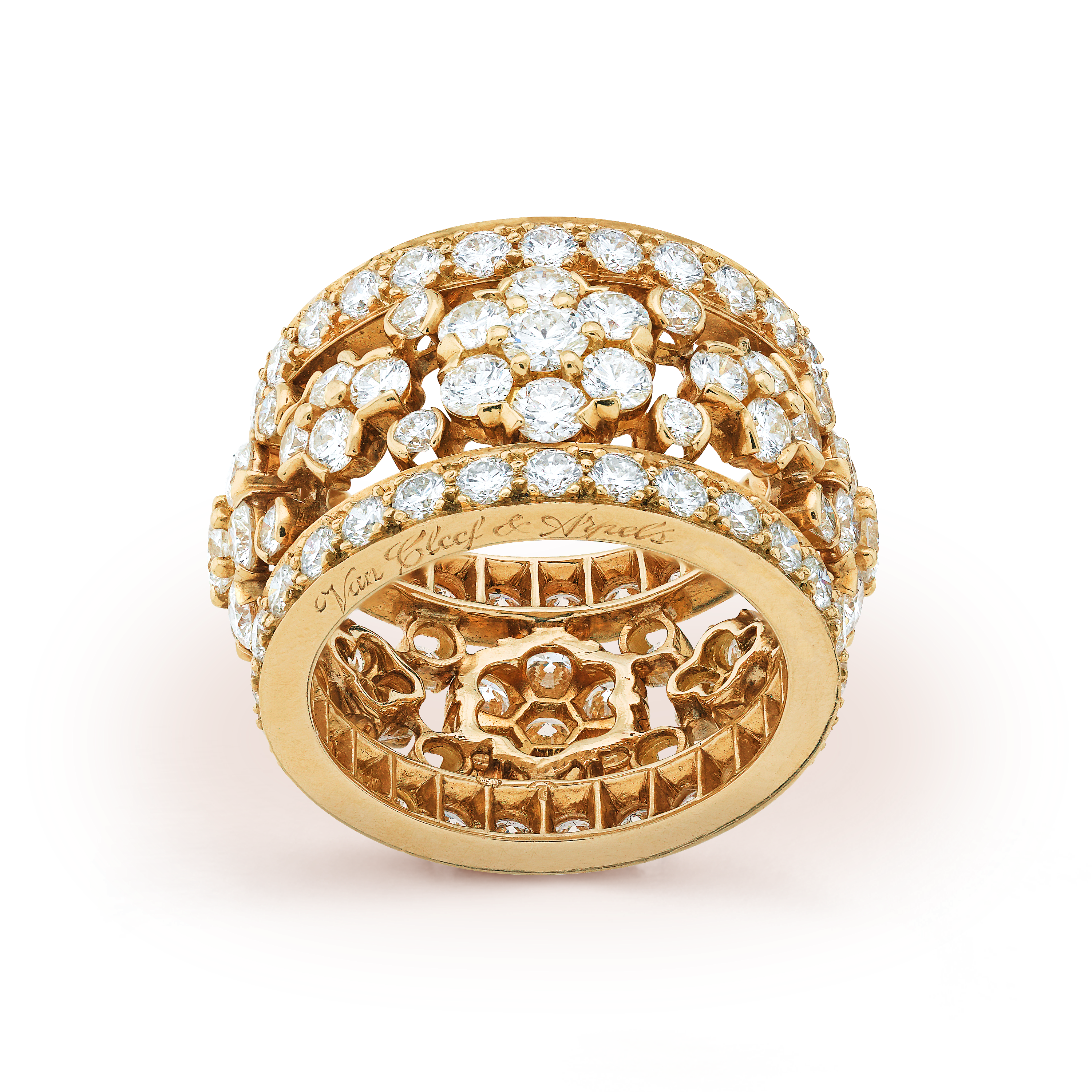 Van Cleef & Arpels - Snowflake Ring - Ring Woman Yellow Gold/Diamond