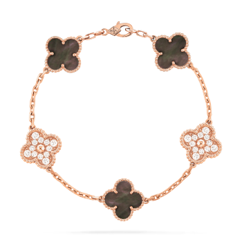 Van Cleef & Arpels Vintage Alhambra Bracelet 5 Motifs - 18K Yellow Gold  Station, Bracelets - VAC22004