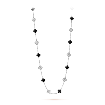 ヴィンテージ アルハンブラ ロングネックレス、20モチーフ 18K 