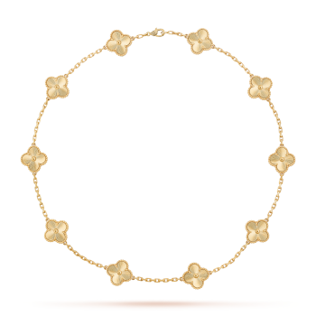 Van Cleef and Arpels Yellow Gold Vintage Alhambra Necklace VCARP3JJ00 at  1stDibs