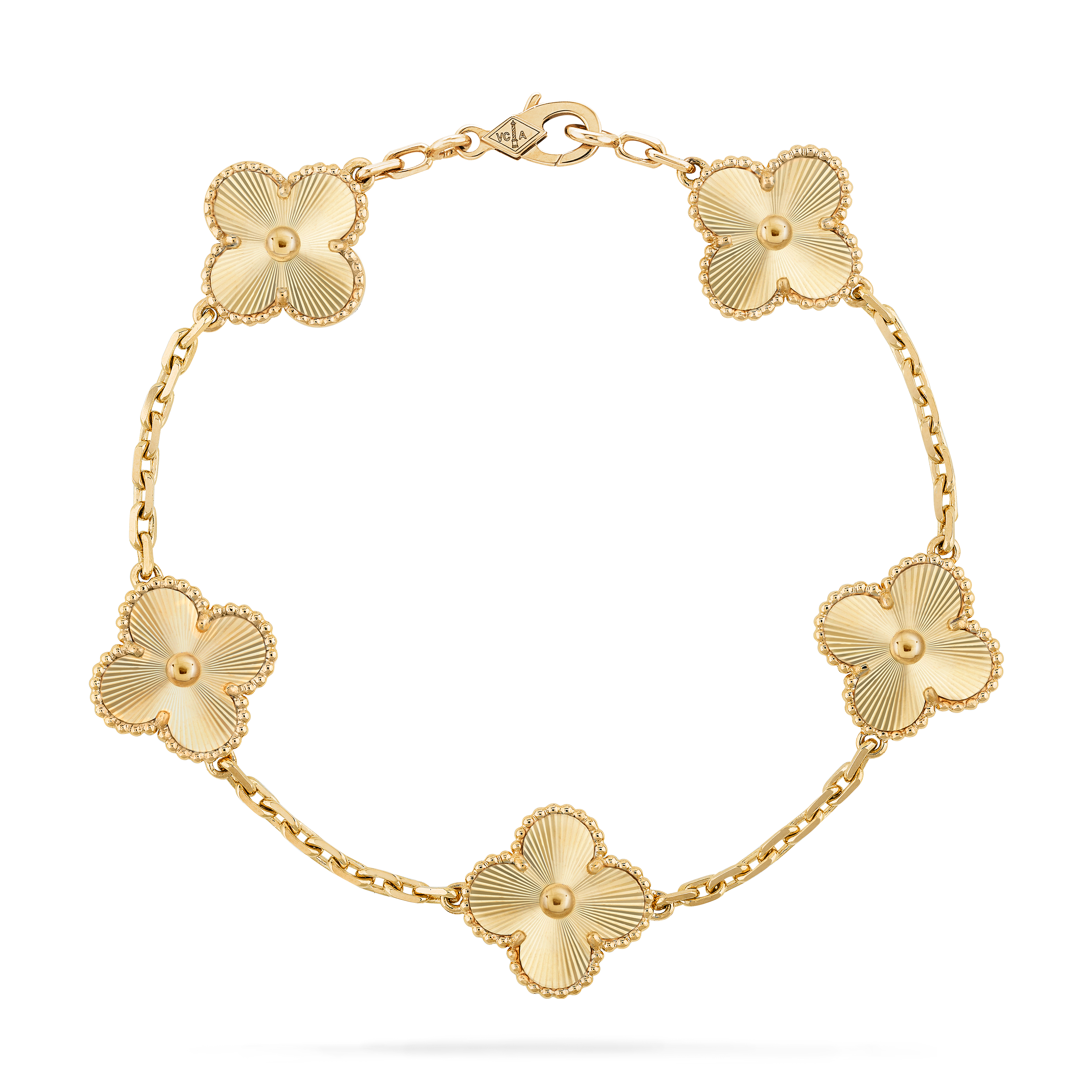 Vintage Alhambra bracelet, 5 motifs 18K yellow gold - Van Cleef & Arpels