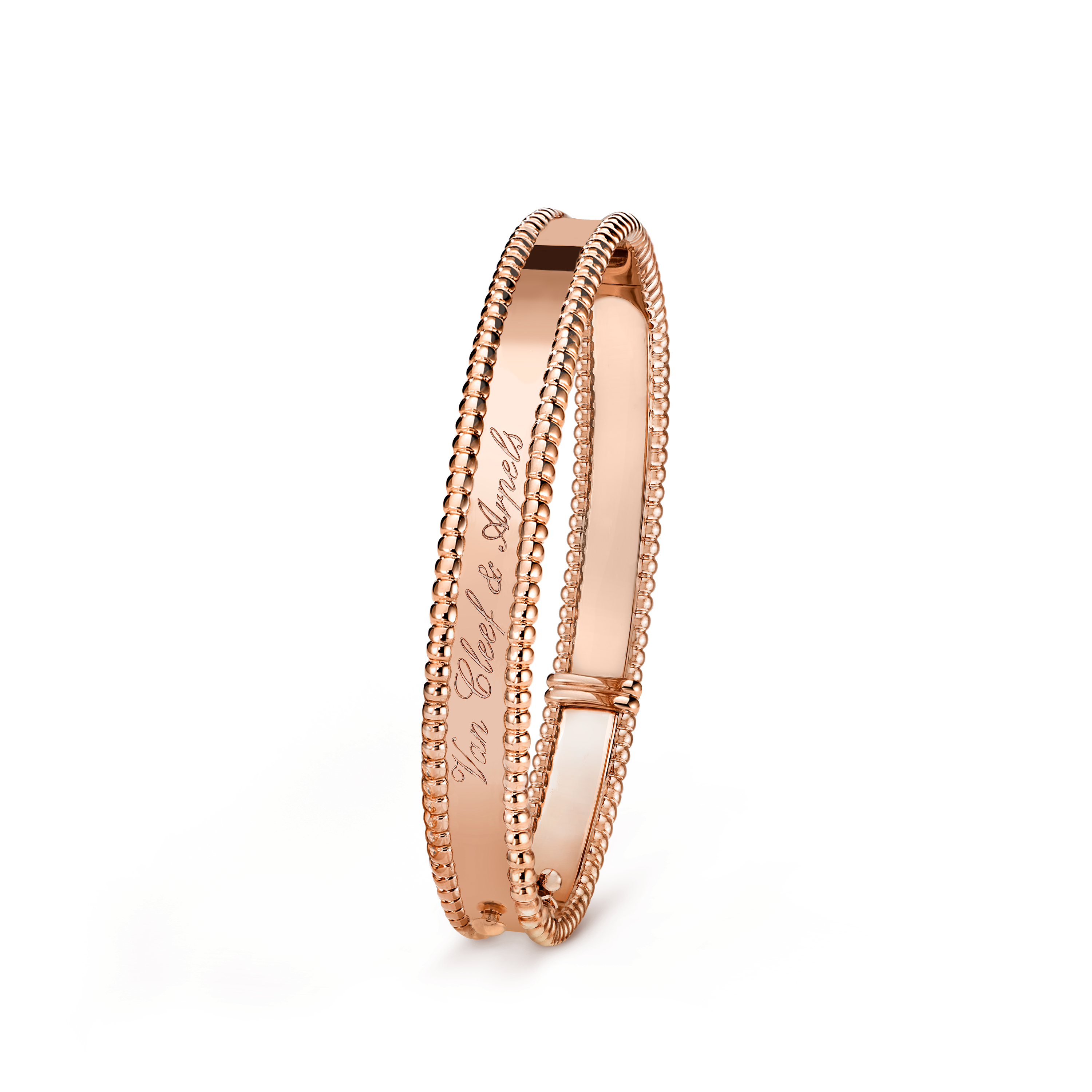 Perlée signature bracelet, small model 18K rose gold - Van Cleef