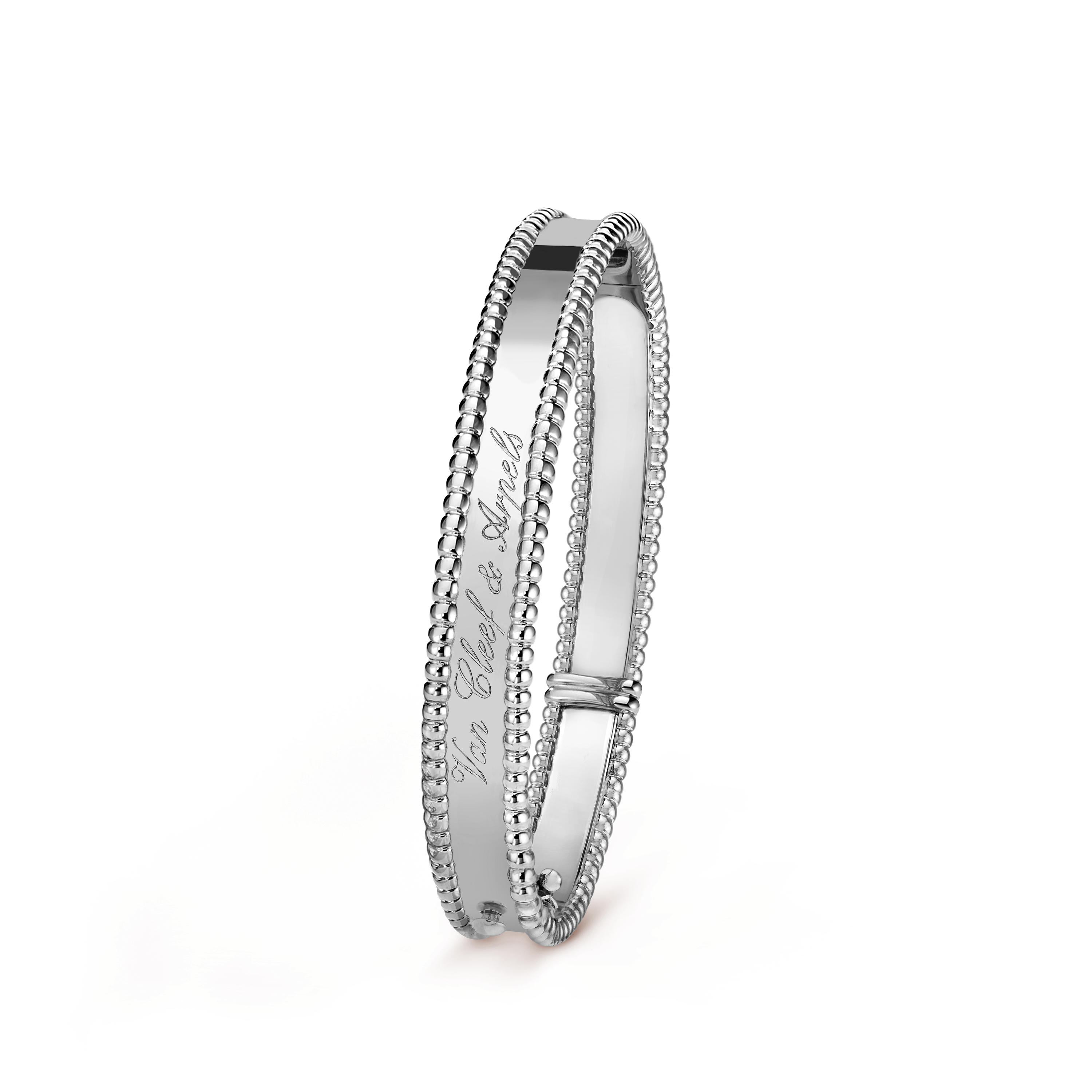 Perlée signature bracelet, small model 18K white gold - Van Cleef