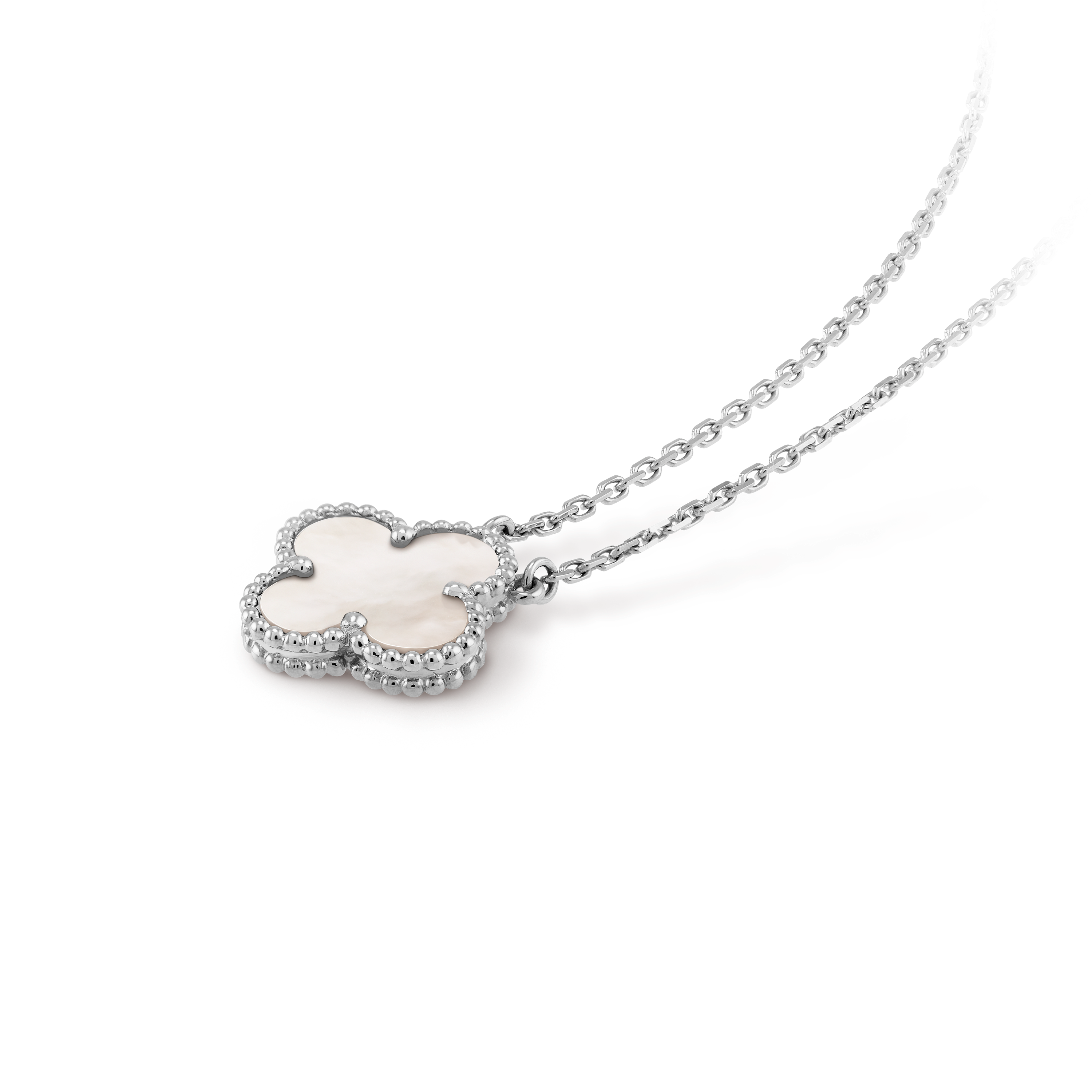 van cleef white necklace