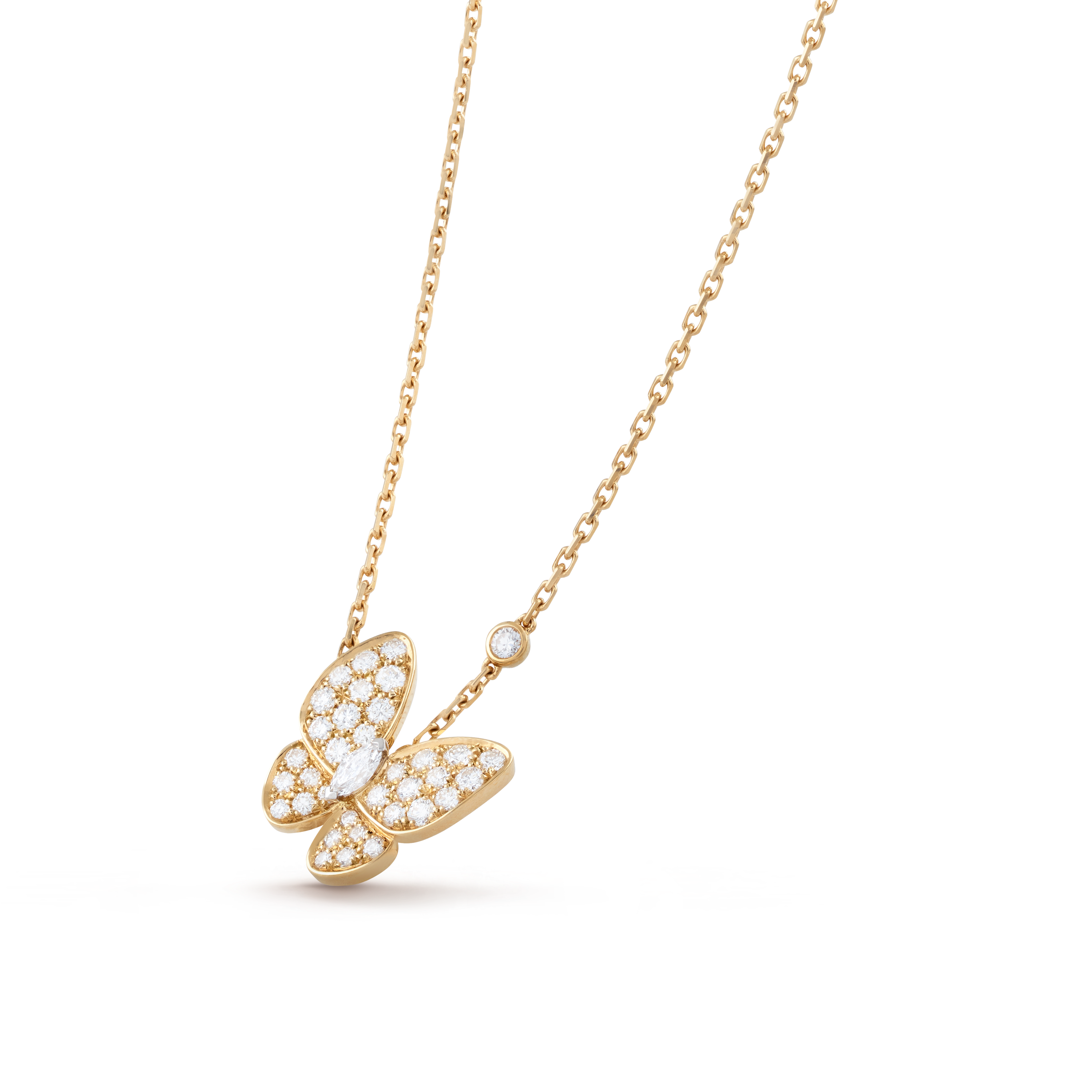 van cleef diamond butterfly necklace