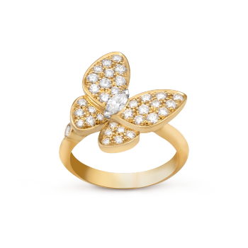 Two Butterfly ring, Diamond:36 stones, 0.86 carat, THREE_FOURTH, Jewelry Ring