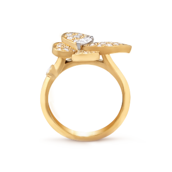 Two Butterfly ring, Diamond:36 stones, 0.86 carat, THREE_FOURTH, Jewelry Ring