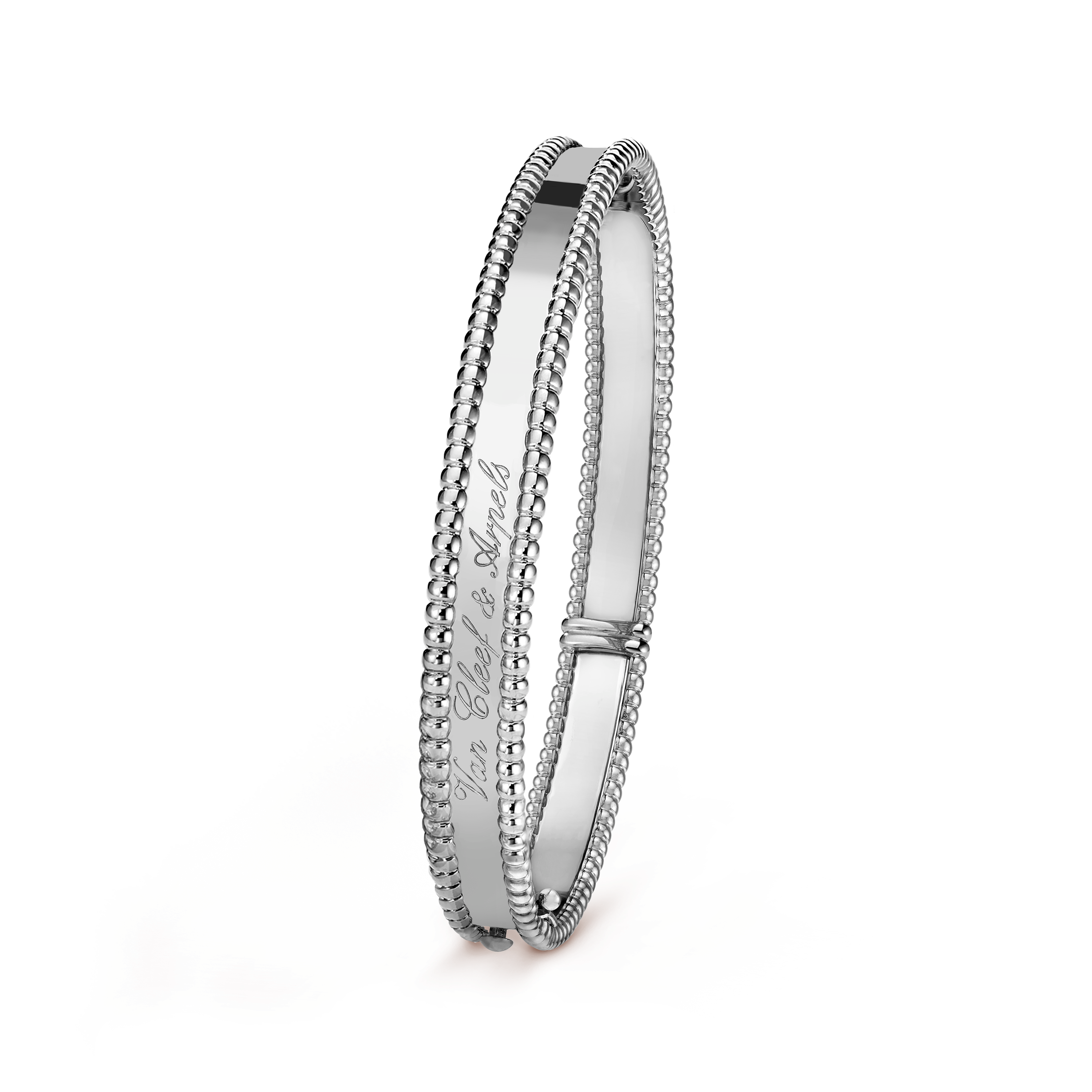 Perlée signature bracelet, large model 18K white gold - Van Cleef & Arpels