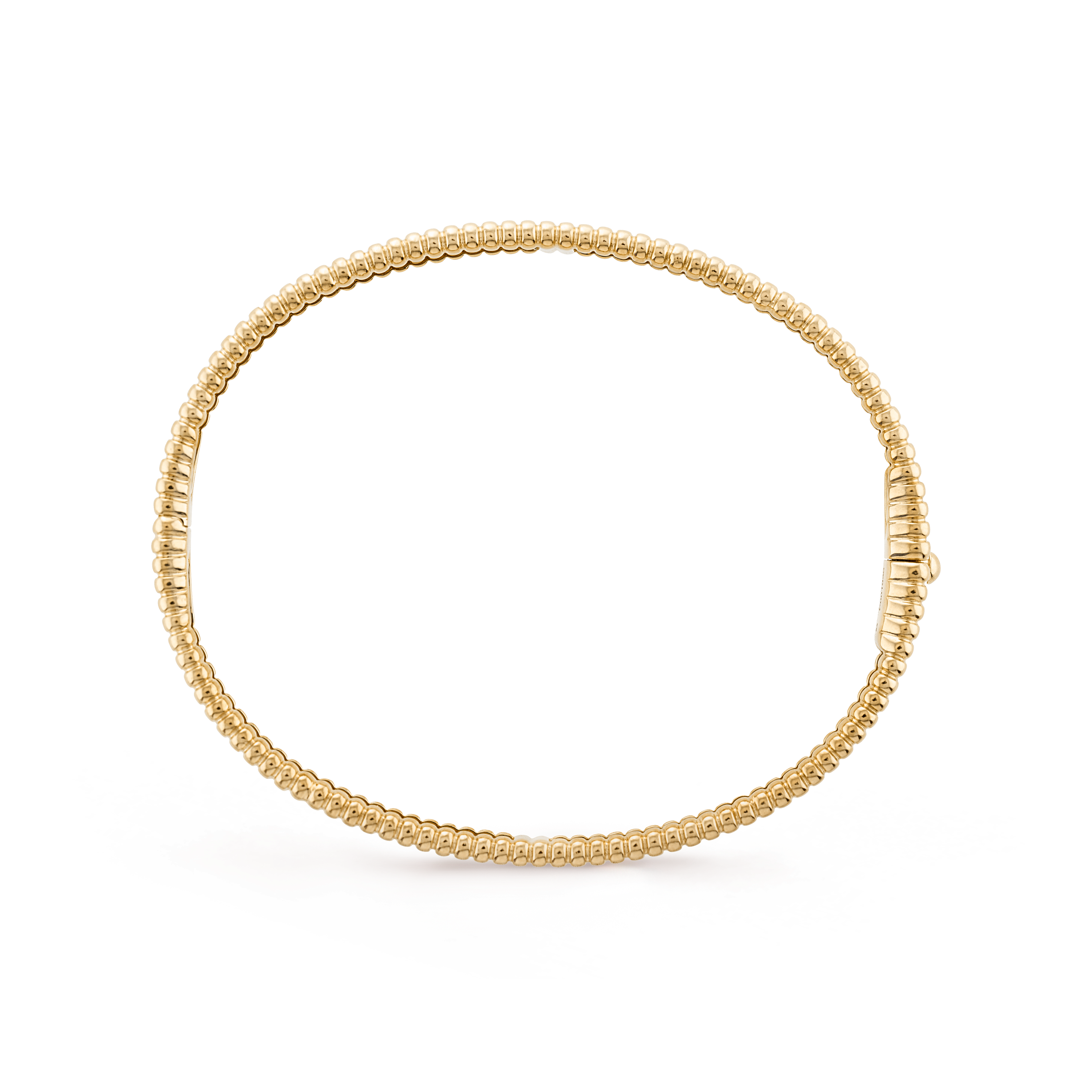 Perlée signature bracelet, medium model 18K yellow gold - Van Cleef ...