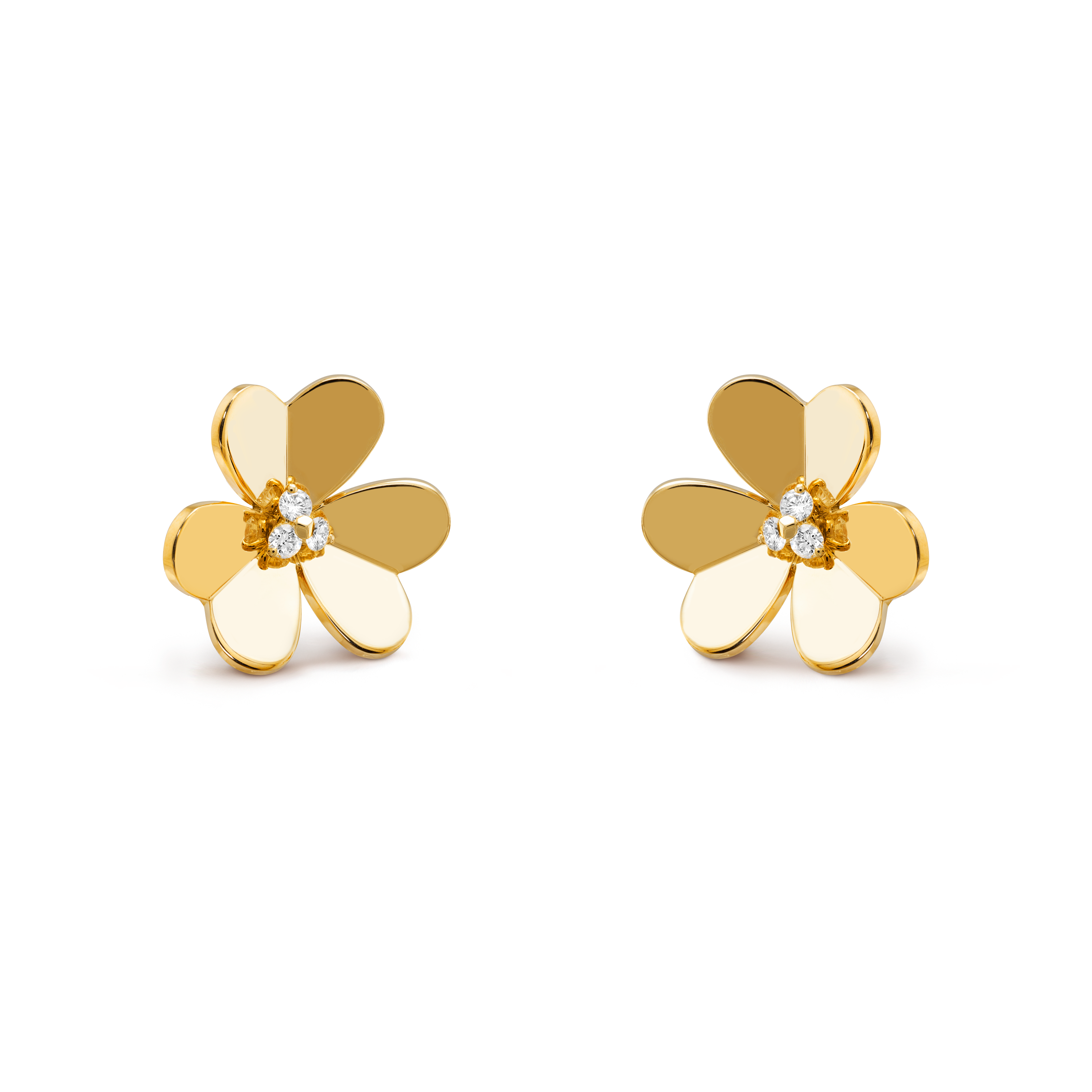 Frivole earrings, large model 18K yellow gold, Diamond - Van Cleef & Arpels