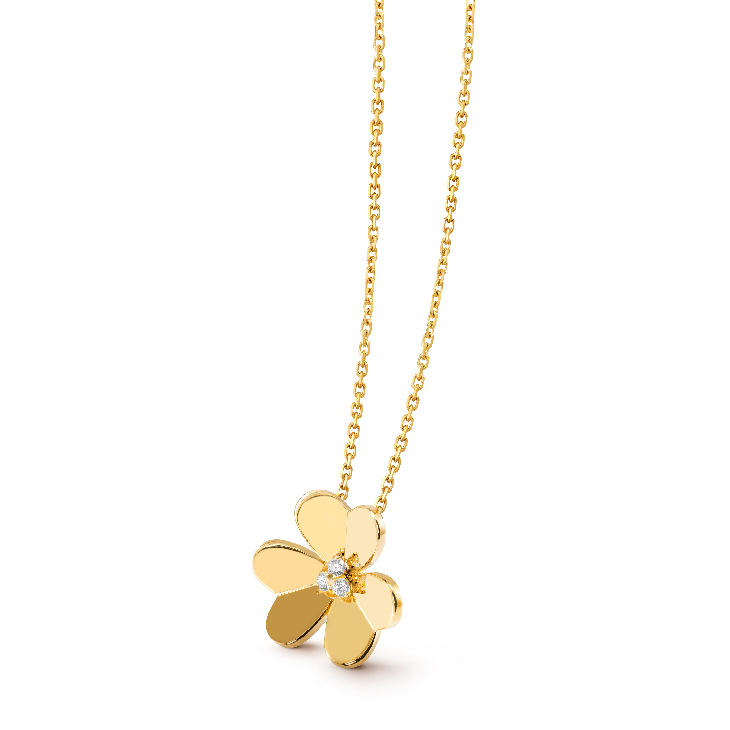 Van Cleef Gold Flower Necklace | estudioespositoymiguel.com.ar