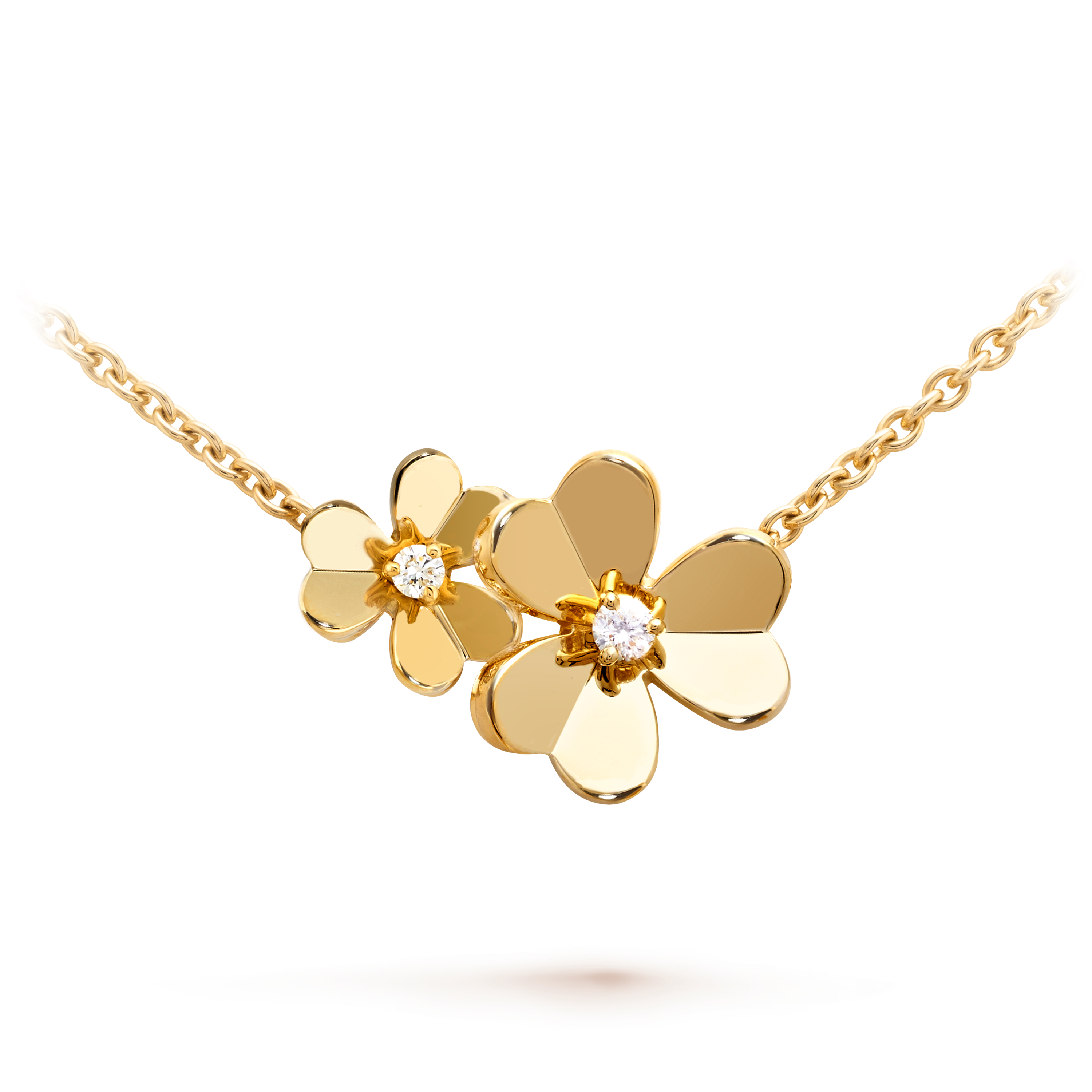 Ever Blossom Necklace, Yellow Gold, Onyx & Diamonds - Jewelry - Categories