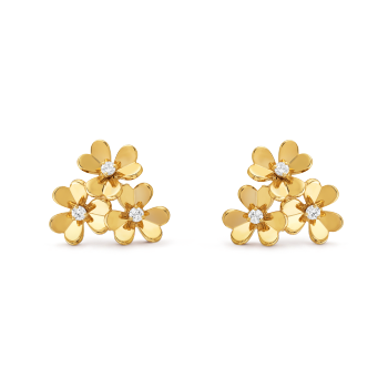 VCARP2DV00 - Frivole earrings, 3 flowers, mini model