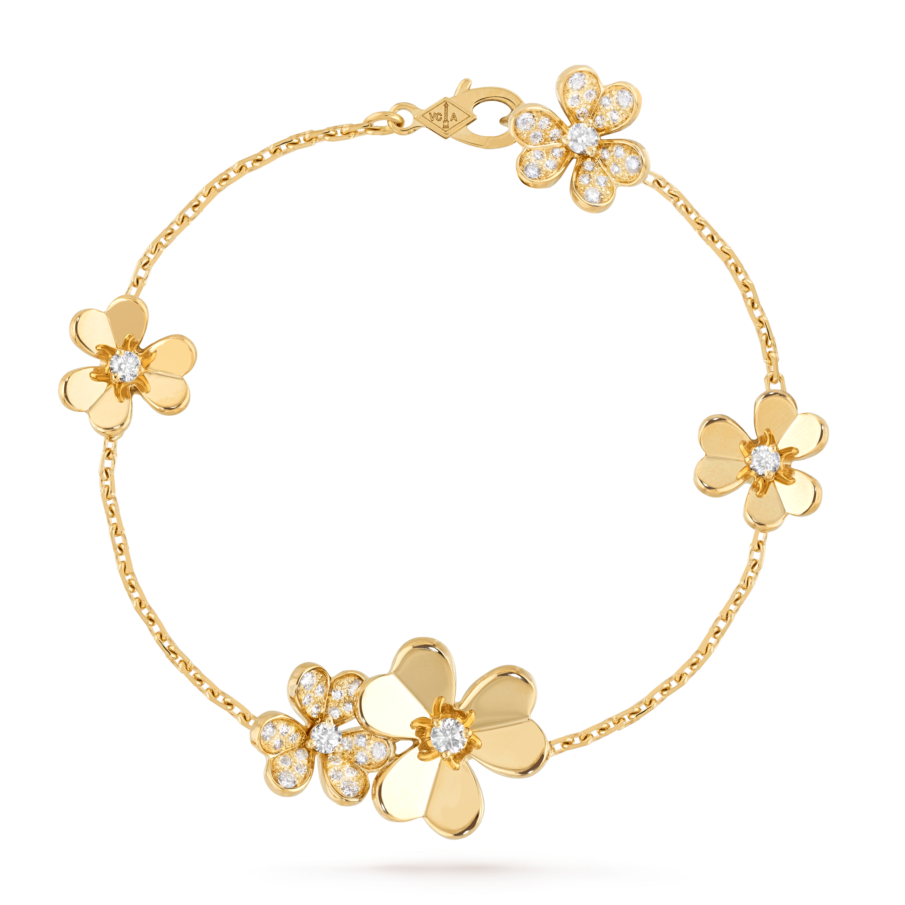 Frivole bracelet, 5 flowers 