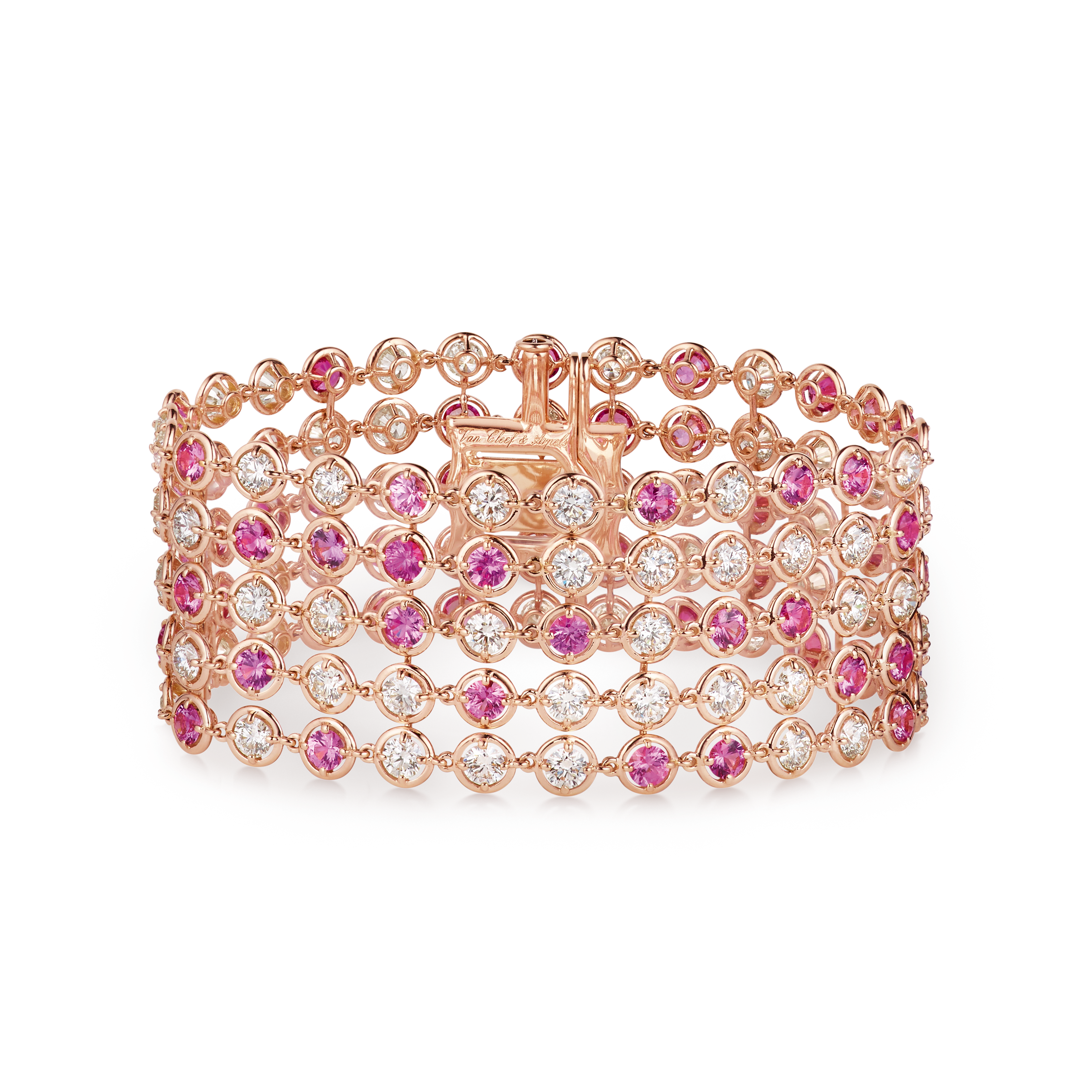 Brume de saphir bracelet 18K rose gold, Diamond, Sapphire - Van Cleef &  Arpels