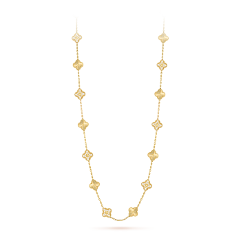 Vintage Alhambra necklace, 10 motifs 18K yellow gold - Van Cleef & Arpels