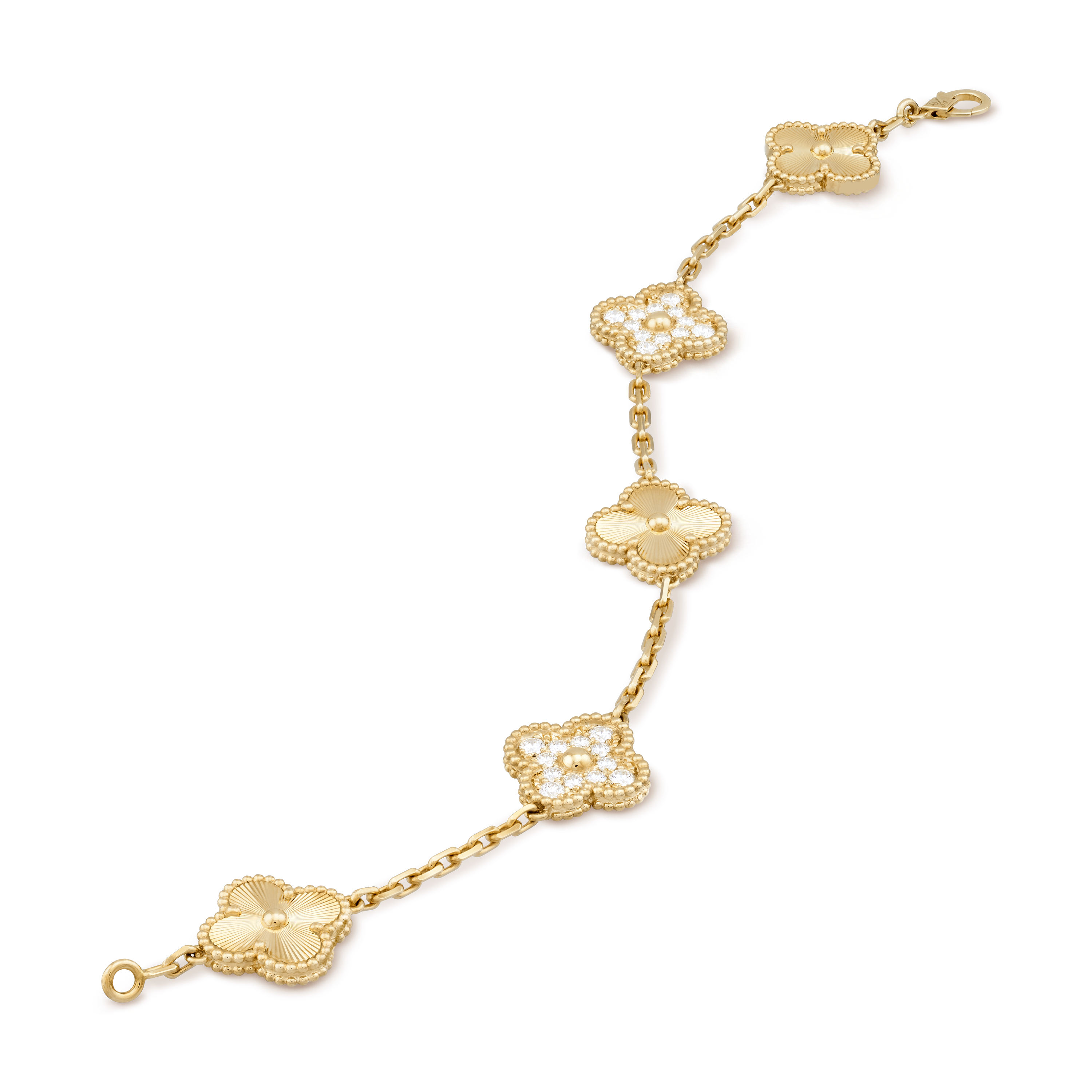 Vintage Alhambra bracelet, 5 motifs 18K yellow gold - Van Cleef & Arpels