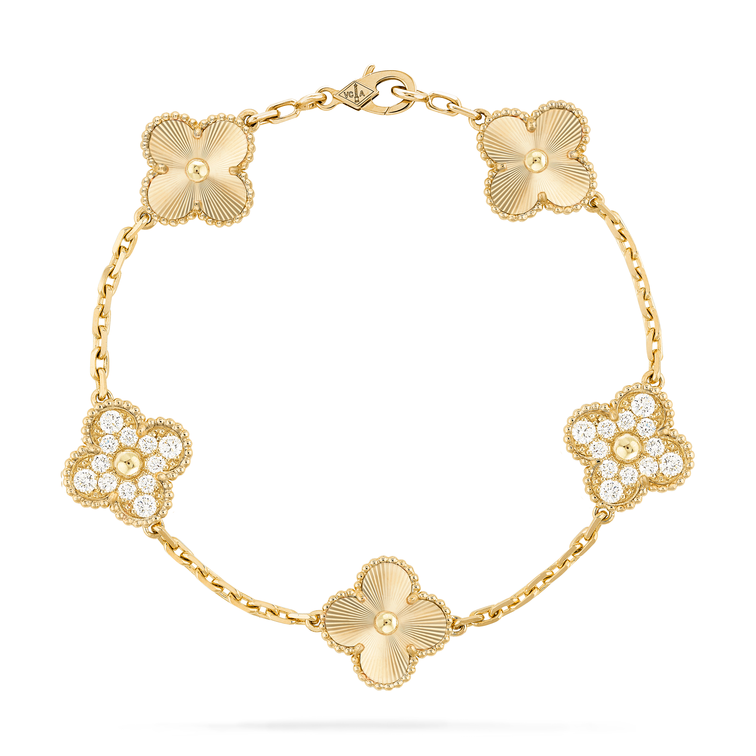 Van Cleef & Arpels 10 Motif Alhambra Rose Gold Necklace – Van Rijk