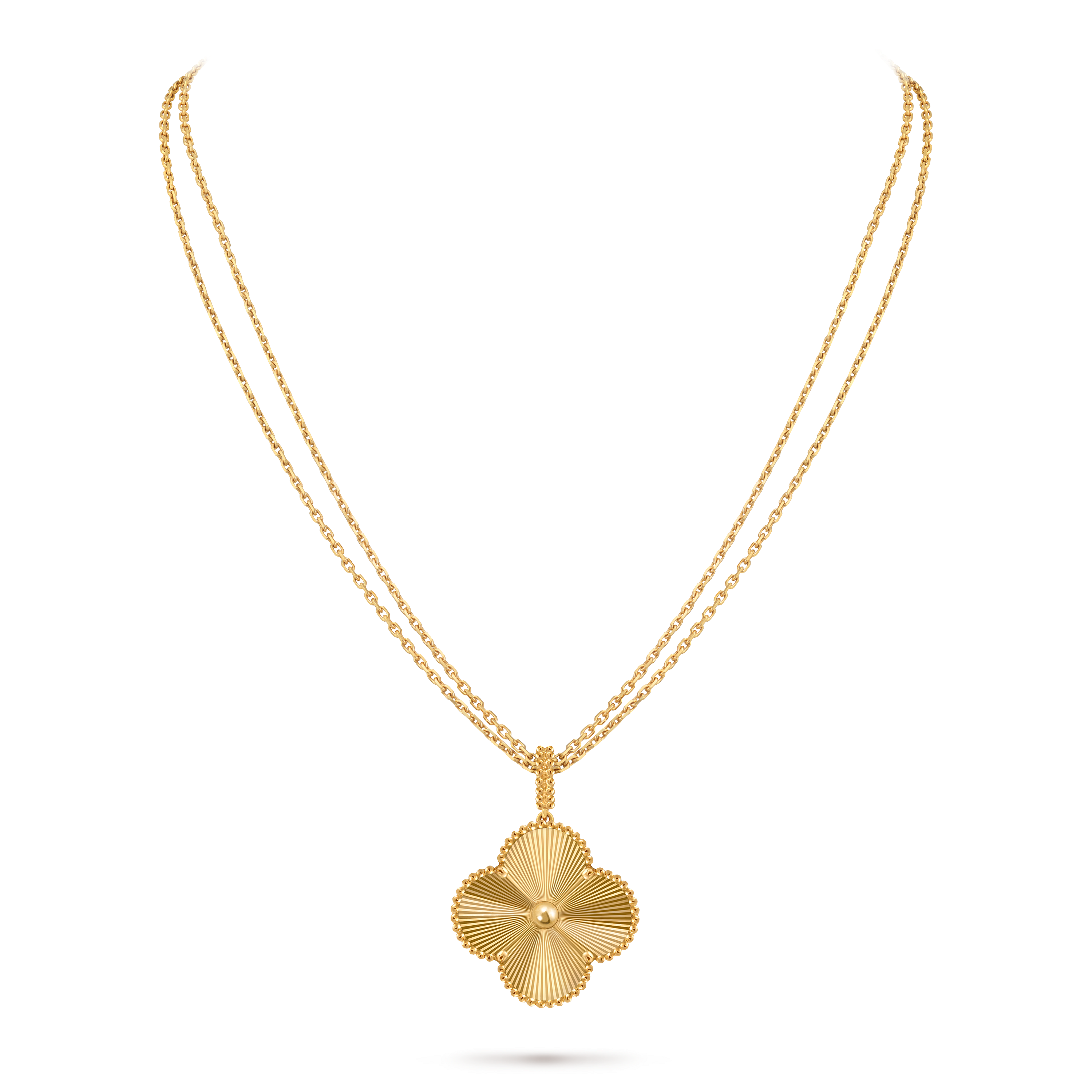 マジック アルハンブラ ロングネックレス、1 モチーフ 18K
