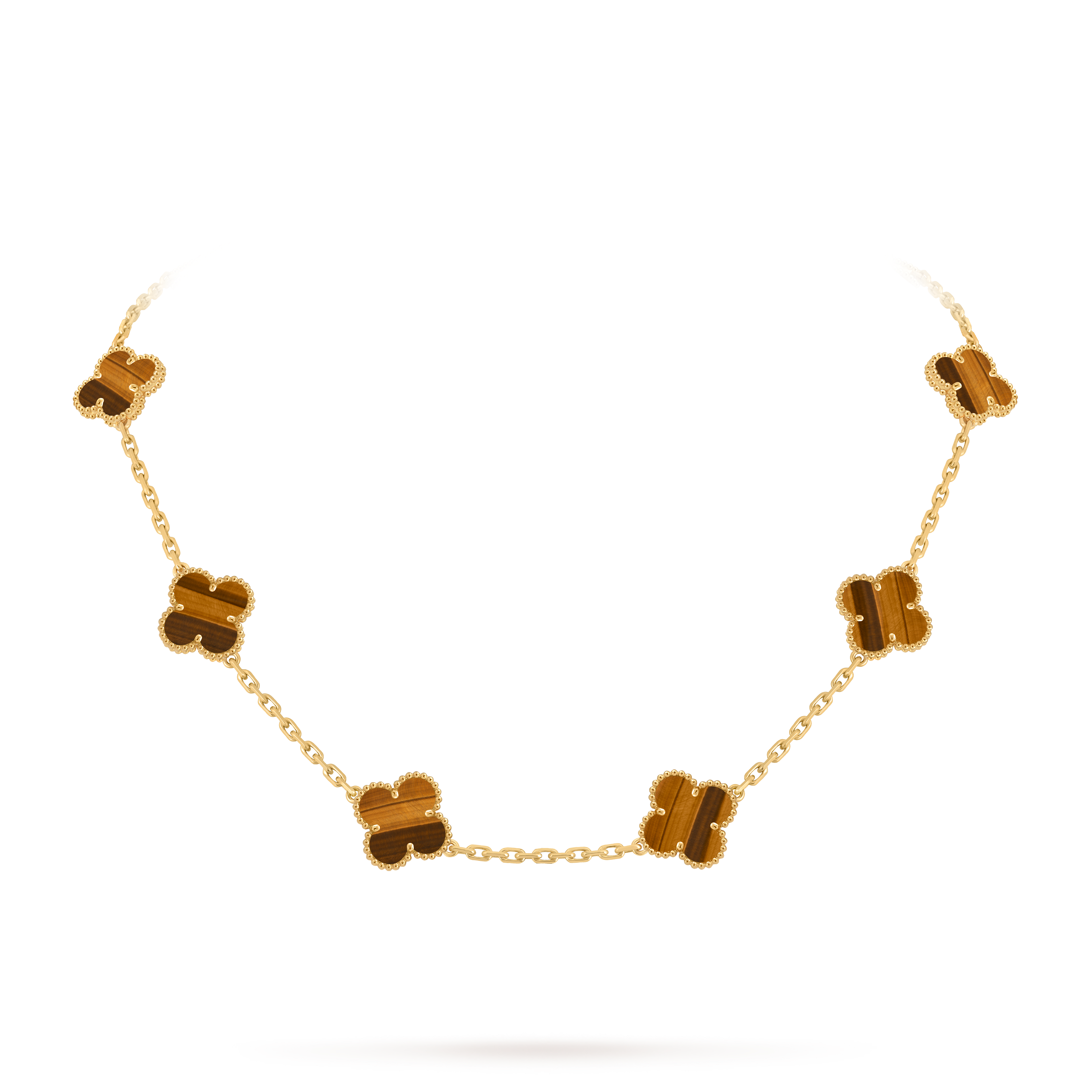 ヴィンテージ アルハンブラ ネックレス、10モチーフ 18K