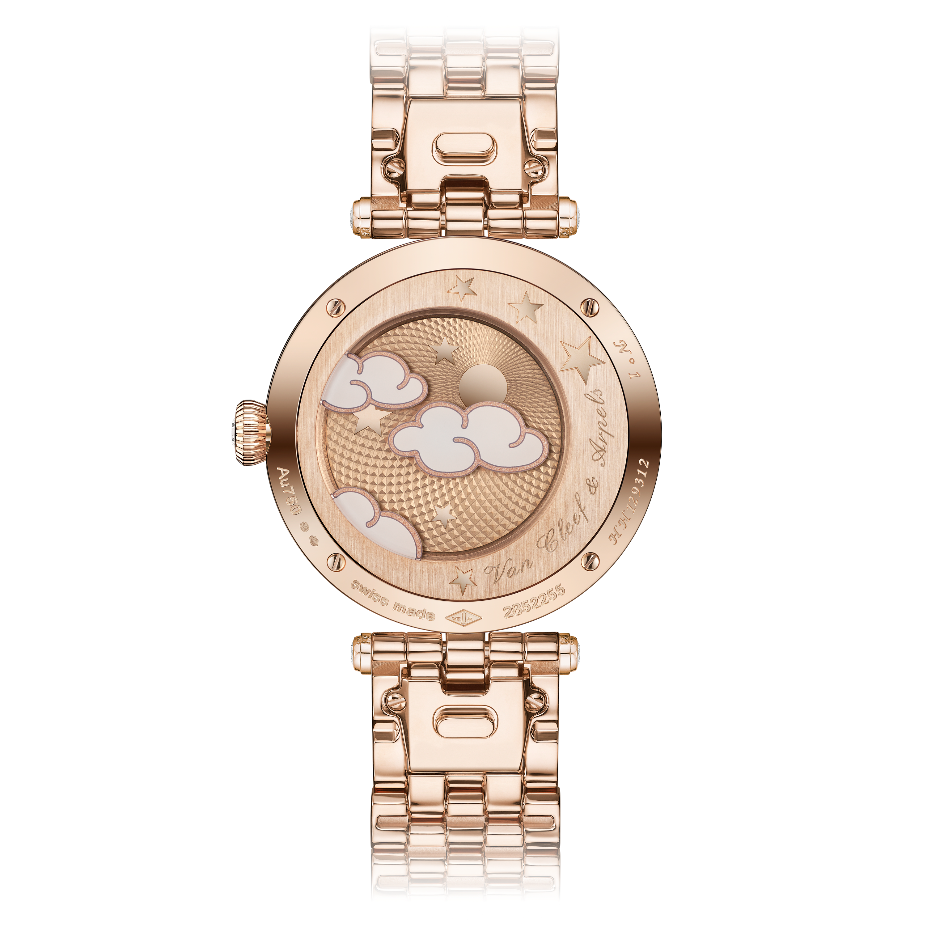 Lady Feerie Or Rose watch 18K rose gold Diamond Mother of pearl Sapphire Van Cleef Arpels