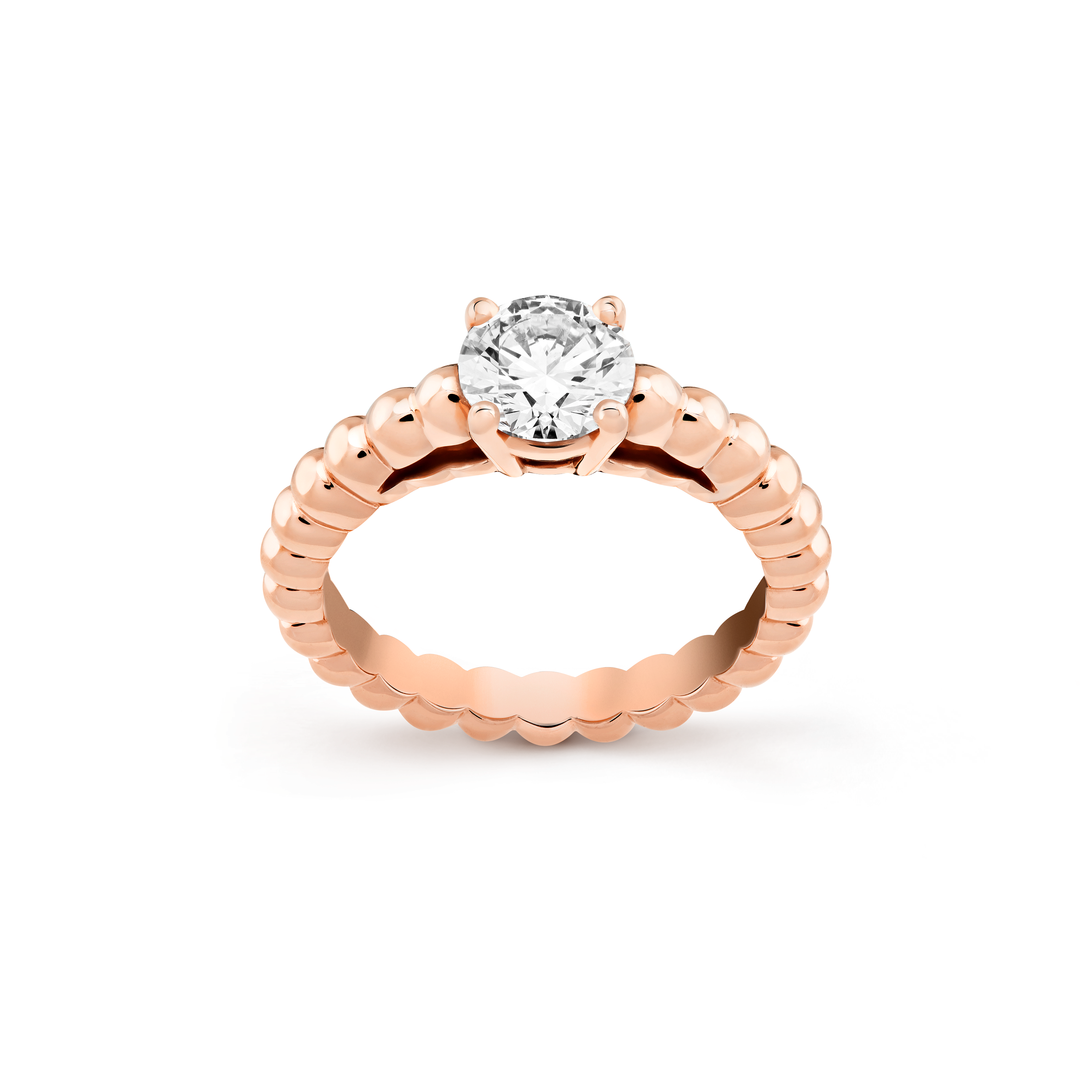 Perlée Solitaire 100 Ct Evvs1 Rose Gold Van Cleef And Arpels