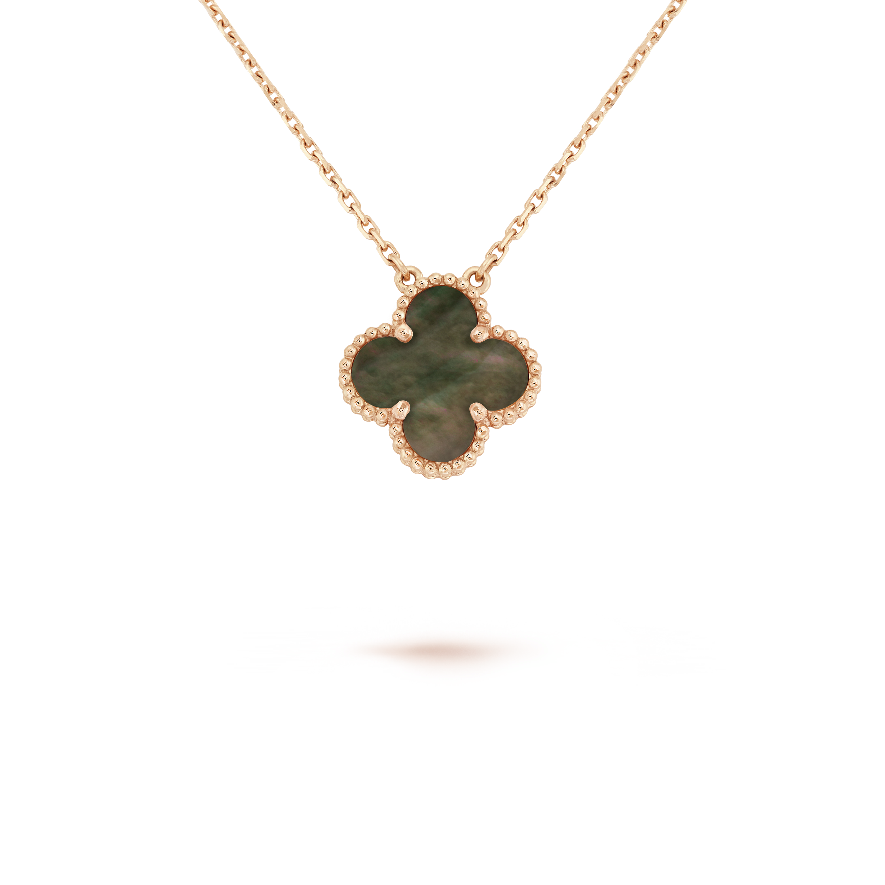 van cleef necklace rose gold