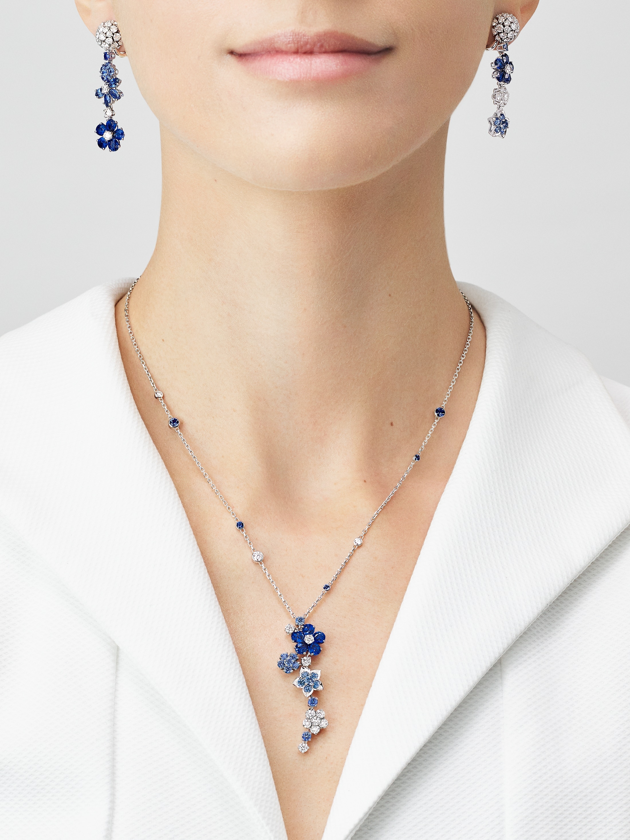 Sapphire & Diamond High Jewelry Necklace