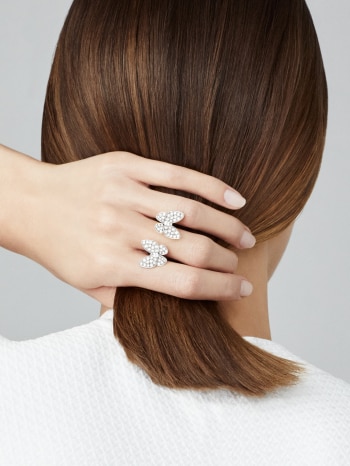 Two Butterfly Between the Finger ring, Diamond:70 stones, 1.67 carats, THREE_FOURTH, Jewelry Ring